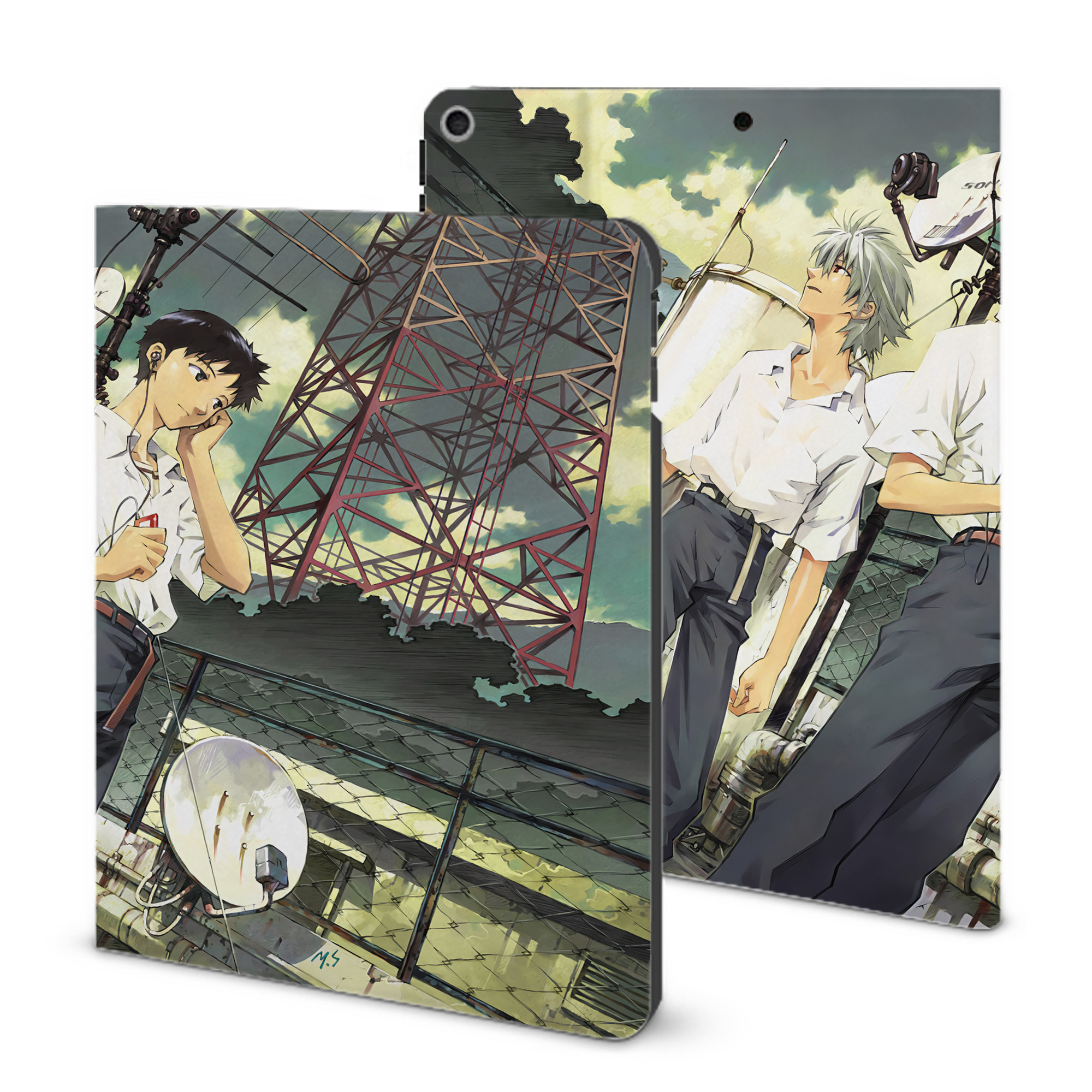 （画像用） EVA 新世紀エヴァンゲリオン IPad ケース ブック型 PUレザー TPU 耐衝撃 軽量 薄型 ペン収納なし 全面保護 IPad 各モデル対応